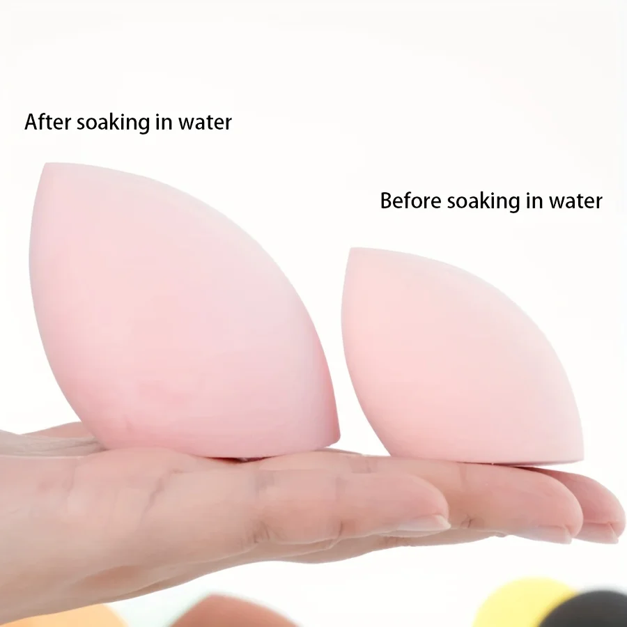 12Pcs Hydrophilic Sponges - Latex-Free Multi-Color Blenders for Foundation/Cream/Powder | Travel Kit All Skin Types