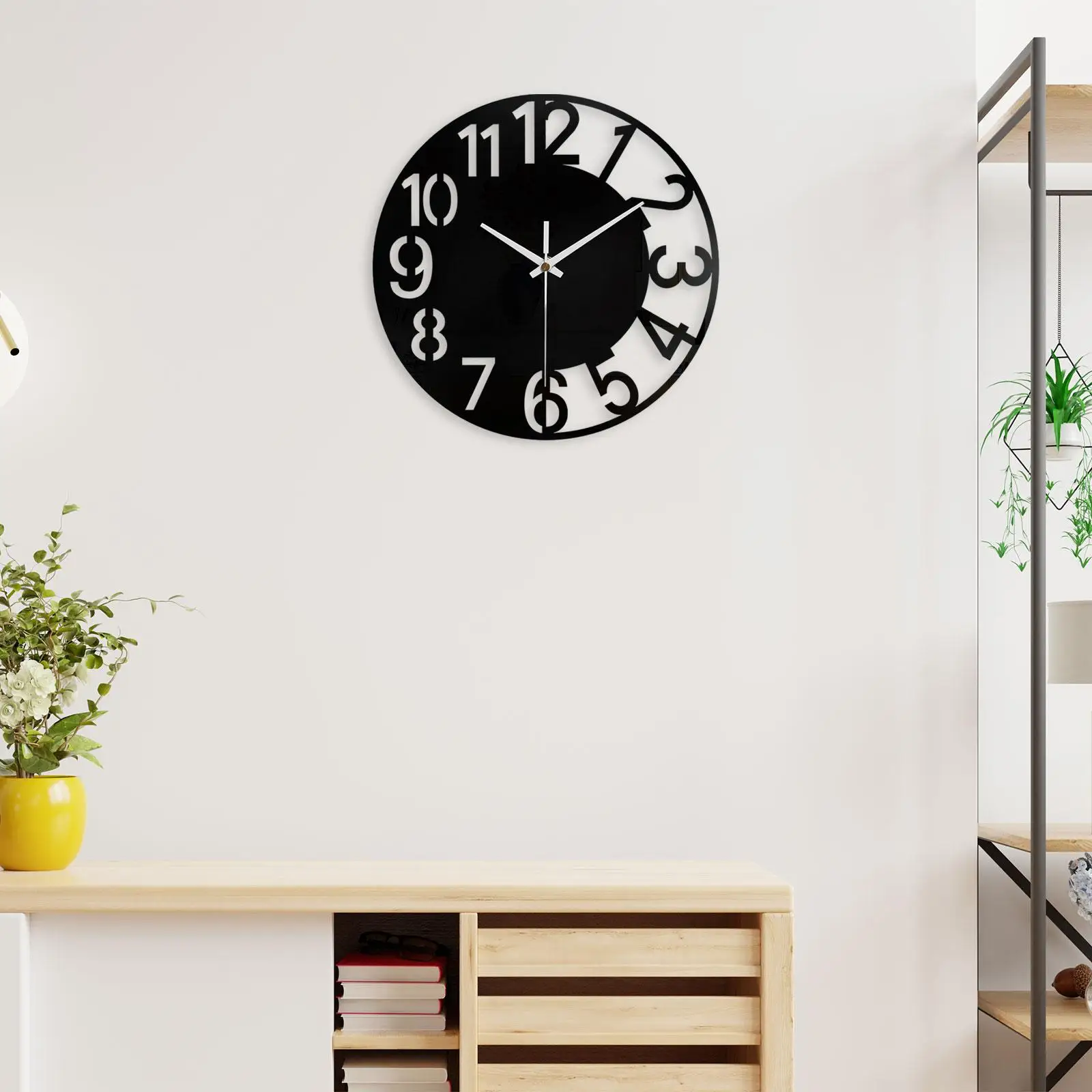 Acrylic Wall Clock Easy to Read Festival Gift Round Wall Clock Big Wall Clock for Kitchen Bedroom Bathroom Hotel Decoration