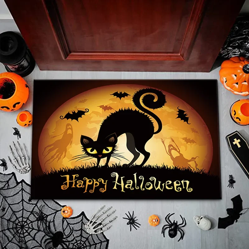 Neue 2024 Halloween Clowns dekorative Teppich 3d visuelle drei dimensionale Fußmatten Eingang Eingang Schädel Kürbis Fuß polster Teppiche – Detail 5