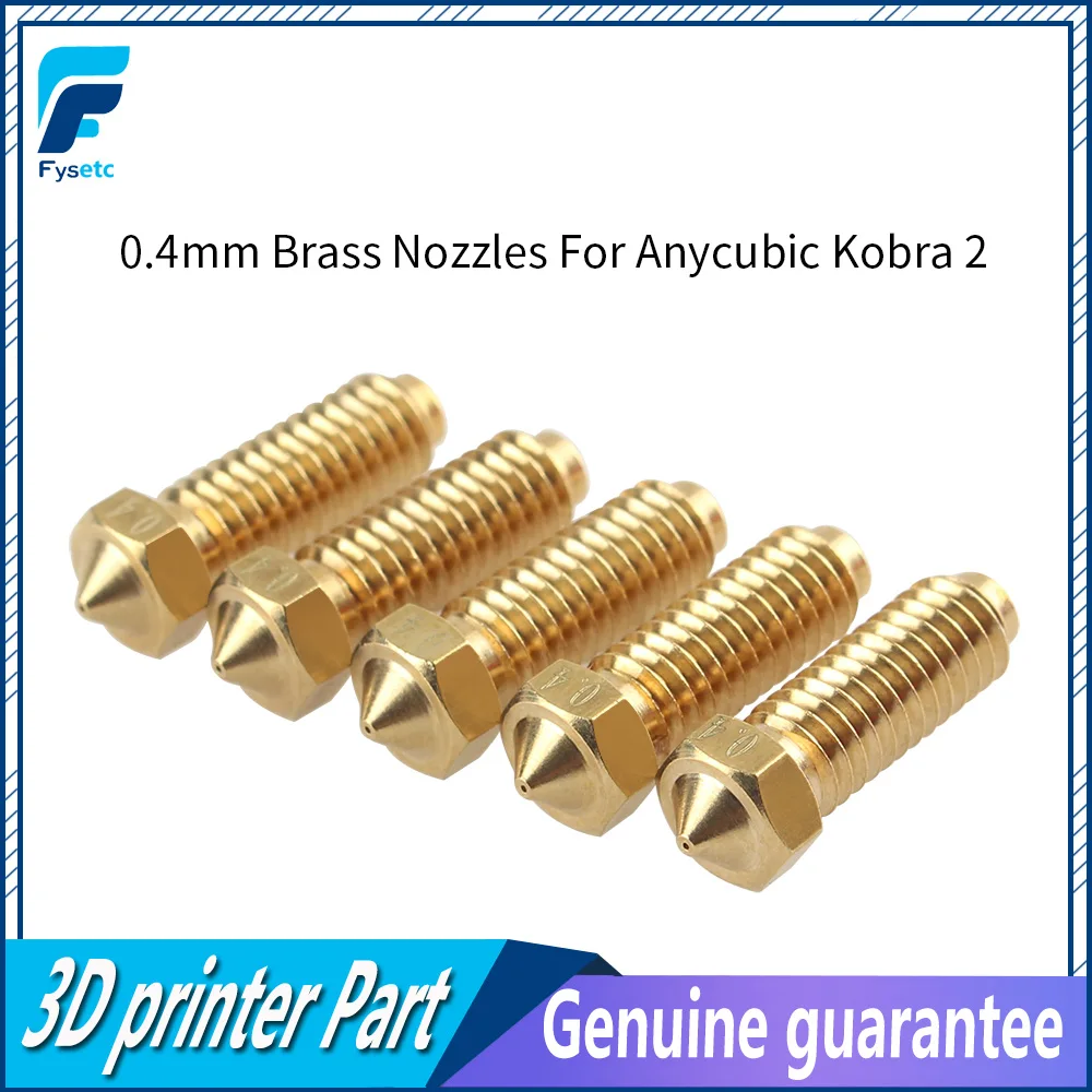 FYSETC 0.4mm Brass Nozzles for Anycubic Kobra 2 High Flow High precision Nozzles 1.75mm Filament 3D Printer Accessories