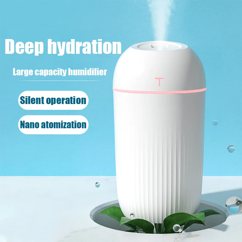 가정용 대용량 가습기, 침실 오일 공기 아로마 테라피, 420ml 정화 분무기, 물..