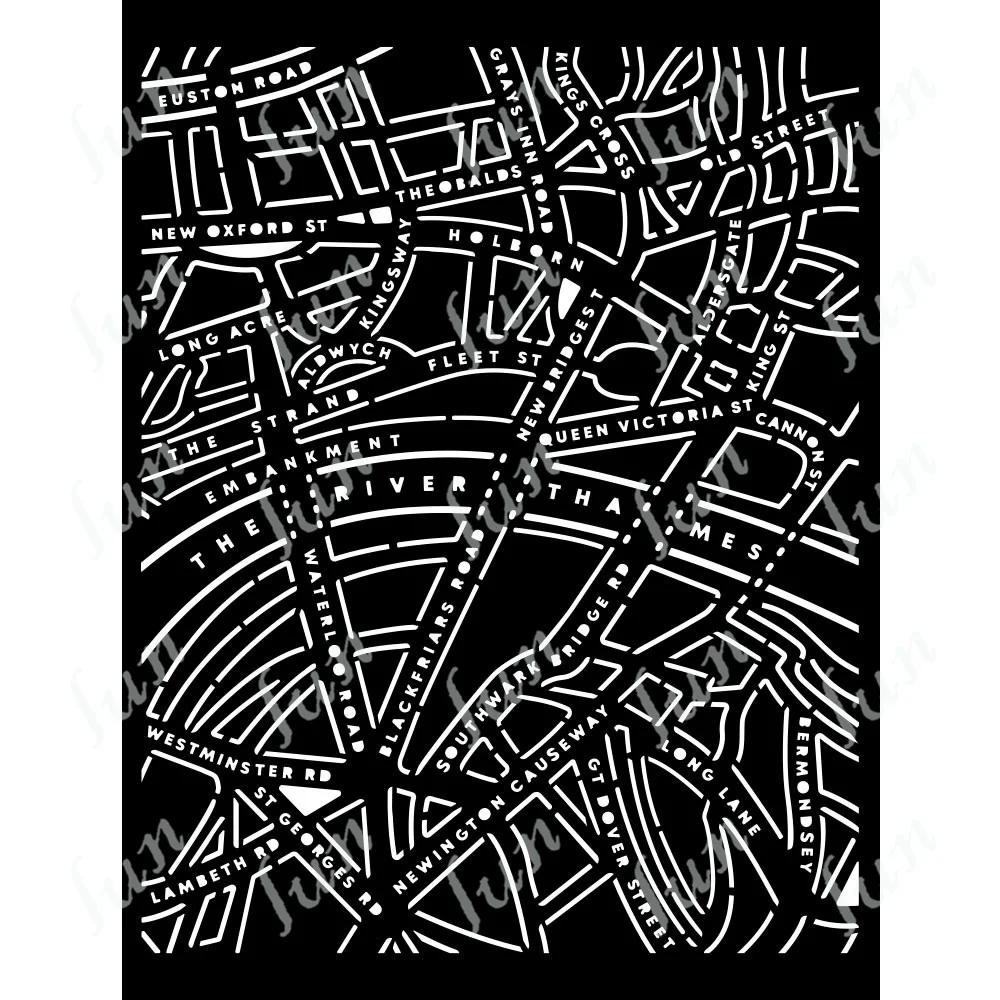 

Reusable Crafts Street Map Layering Stencils Template Kids Fun Making Drawing Scrapbooking Coloring Folders DIY Handmade