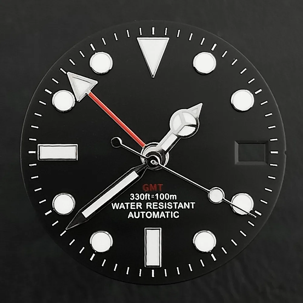 Enhanced GMT Watch Dial Pointer - 28.5mm, Multicolor Options