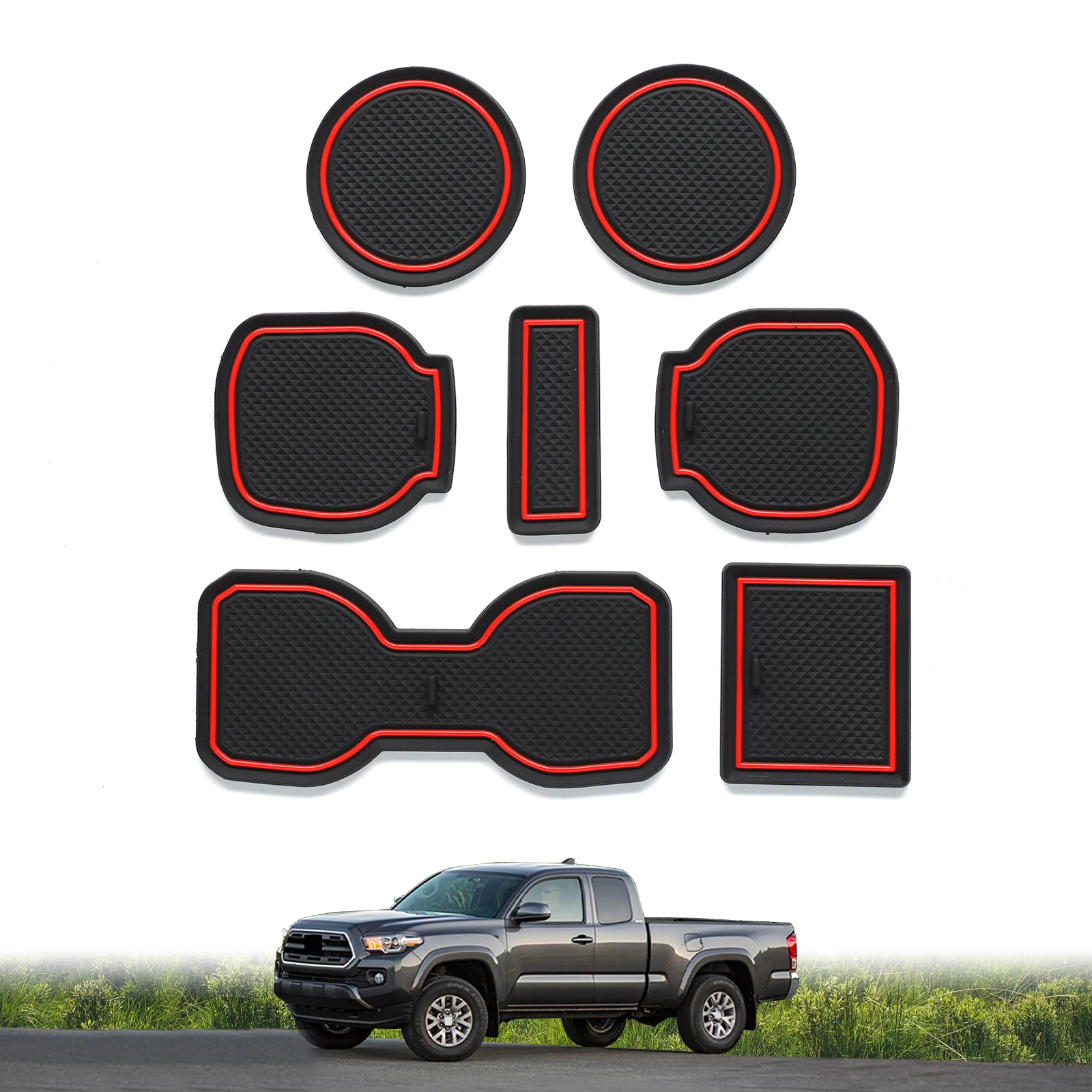 

7 шт./комплект, резиновые противоскользящие подставки под ворота Toyota Tacoma