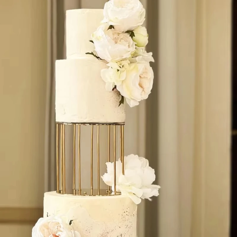 2pcs New favorite for wedding dessert table: the latest layered iron cake stand, simple and advanced style