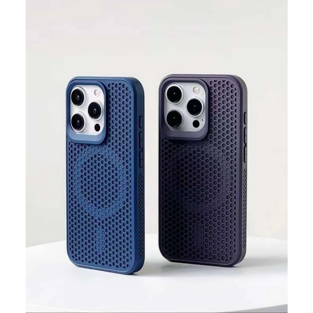 Honeycomb Cooling Heat Dissipation Magnetic Phone Case with Breathable Design