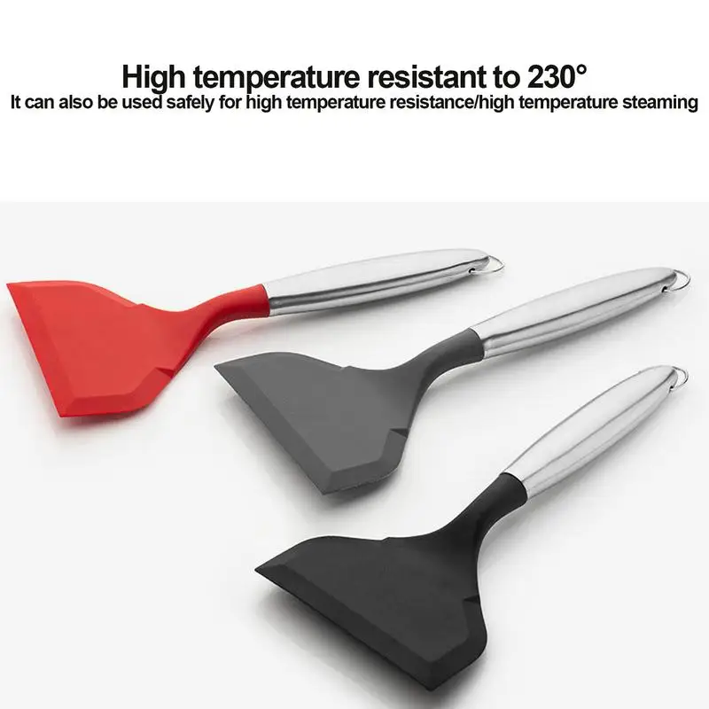 1pcs Wide Silicone Spatula Shovel Nonstick Frying Shovel With Ergonomic Handle Cookware Kitchen Cooking Tools Accessories