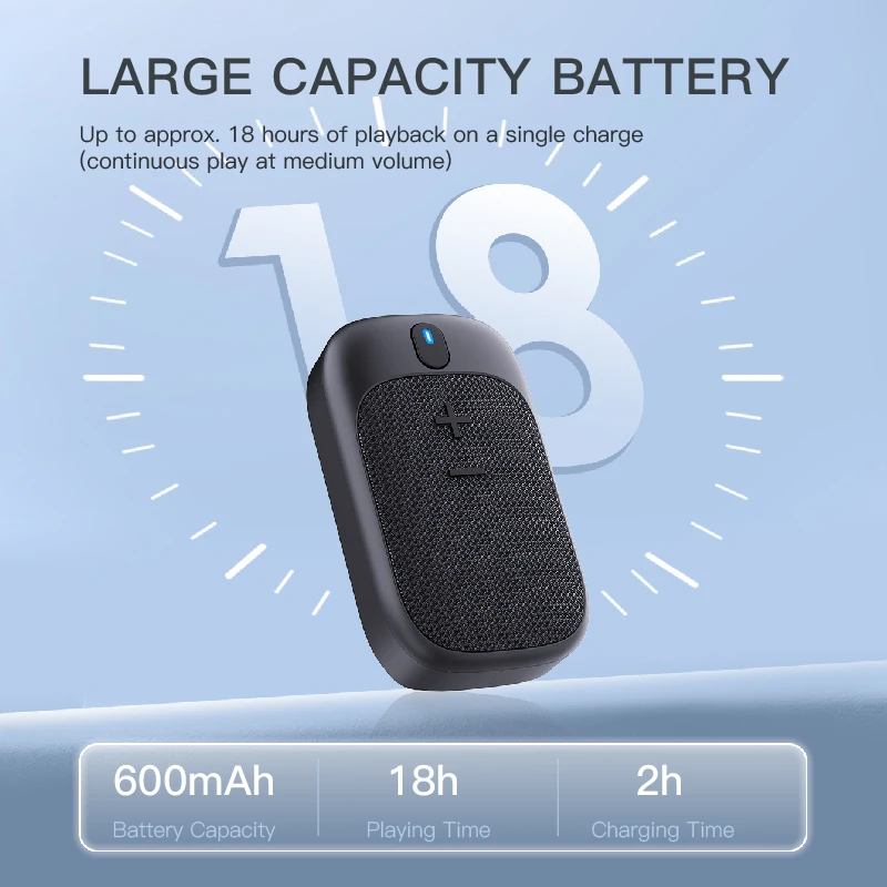 Portable Mini Bluetooth Speaker Built-in Microphone Clip Magnetic Bike Golf Waterproof Wearable for Outdoor Sports