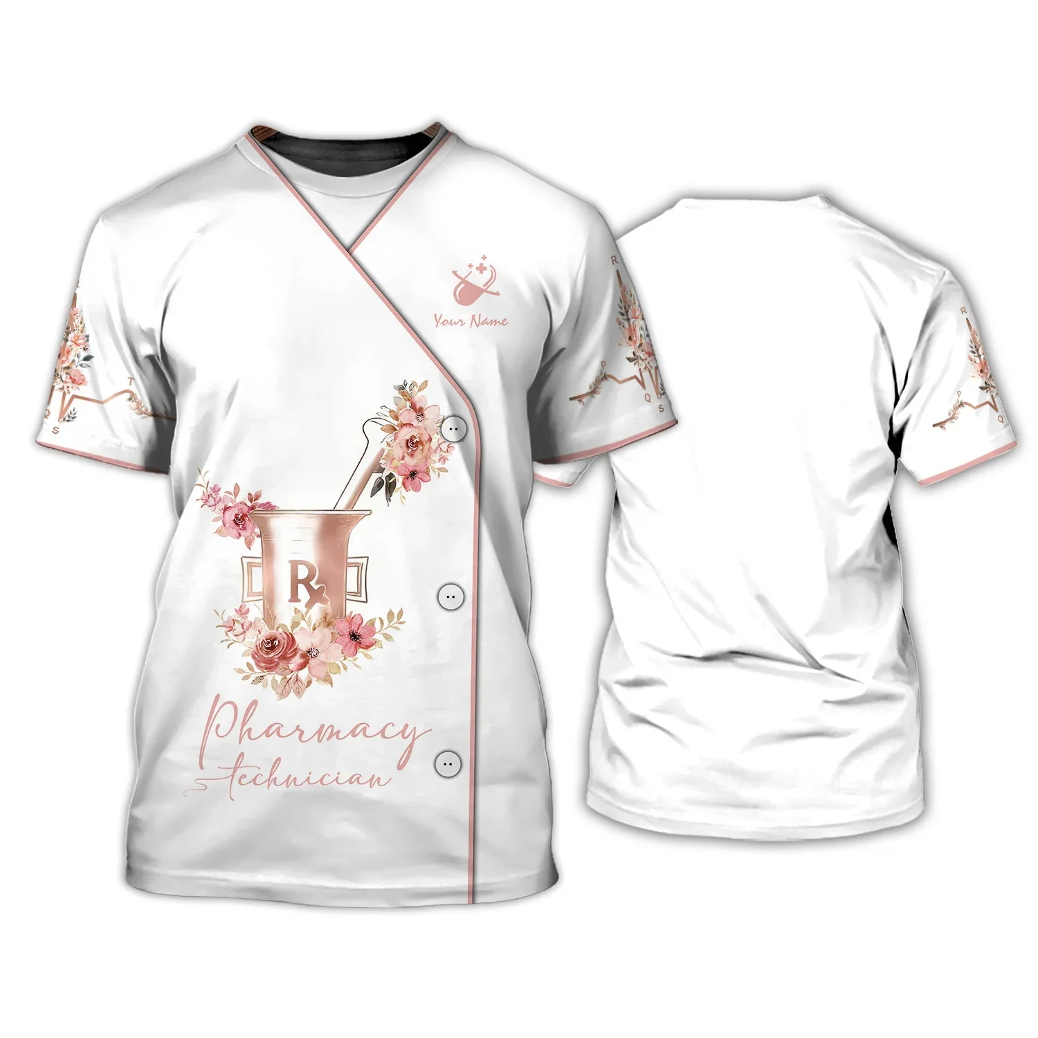 2025, Sommer-Herren-T-Shirt, Pflegewerkzeuge, personalisiertes 3D-gedrucktes Unisex-T-Shirt, Krankenschwester-Uniform, medizinische Peelings, lila T-Shirt DW186 – Detail 39