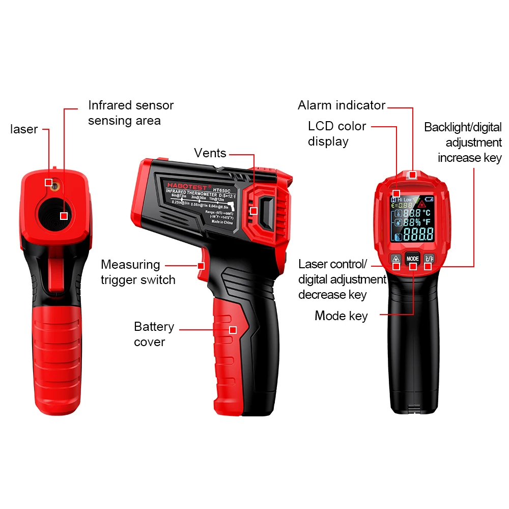 HABOTEST HT650 Series Digital Infrared Laser