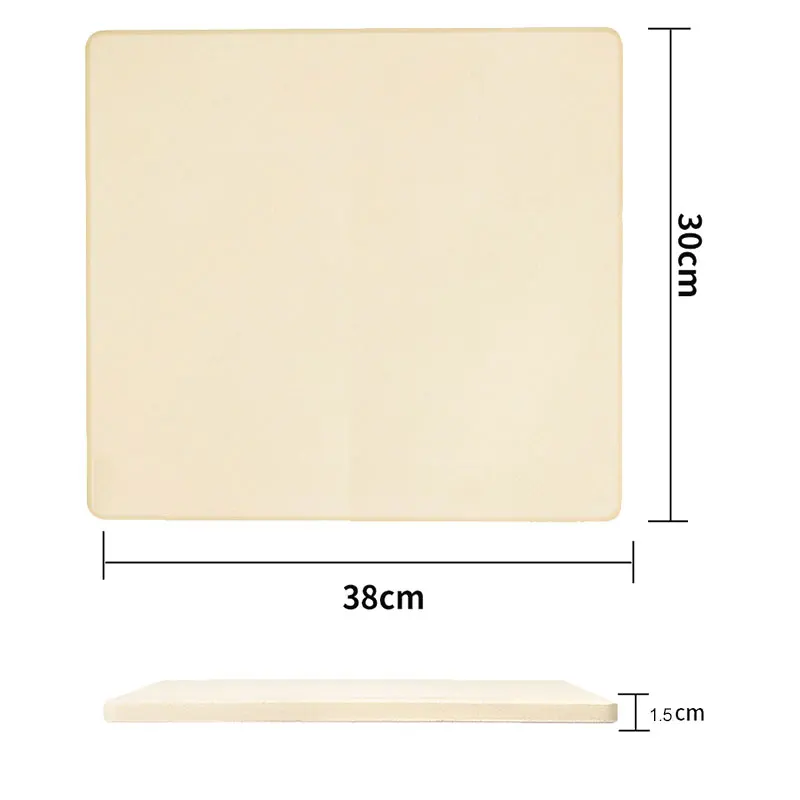 Rectangular Cordierite Ceramic Refractory BBQ Pizza Baking Cooking Grilling Coal Gas Oven Stones Plate