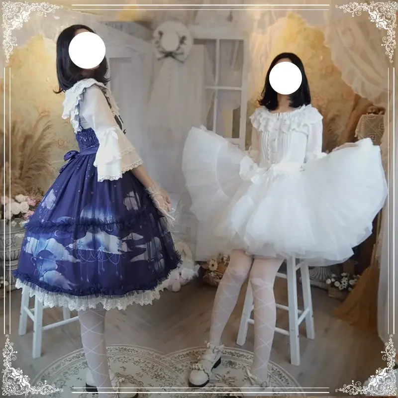 Lolita Petticoat 45cm Violence Crinoline Daily Lolita Super Fluffy Soft Veil Pettiskirt Slip Dress Wedding Dress Boneless Support Sitting Lolita