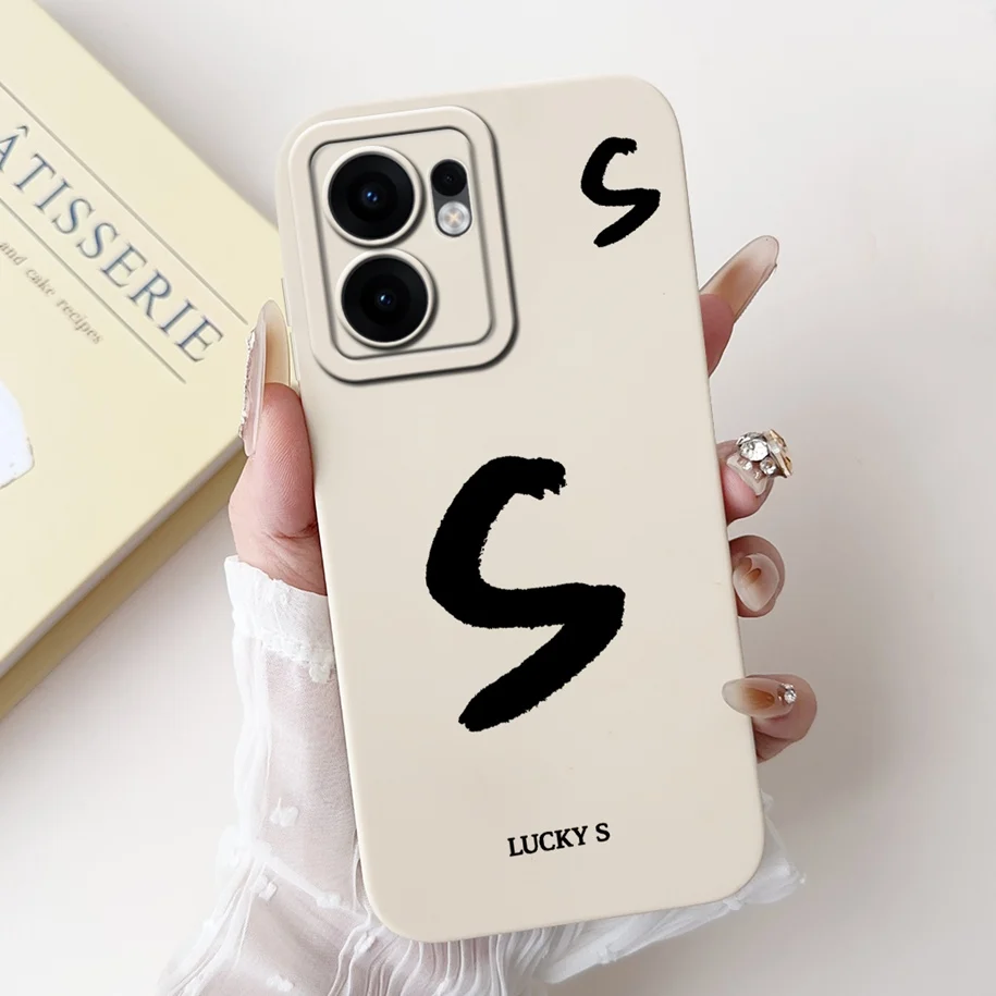 Stylish Cute Letters Shockproof Back Cover with Camera Lens Protection