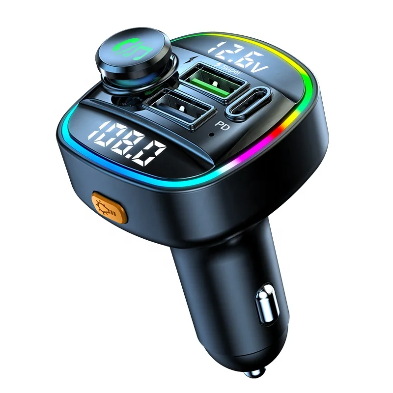 C22 Fm Transmitter Car Bluetooth 5.0 Car Charger Qc3.0 PD20W Fast