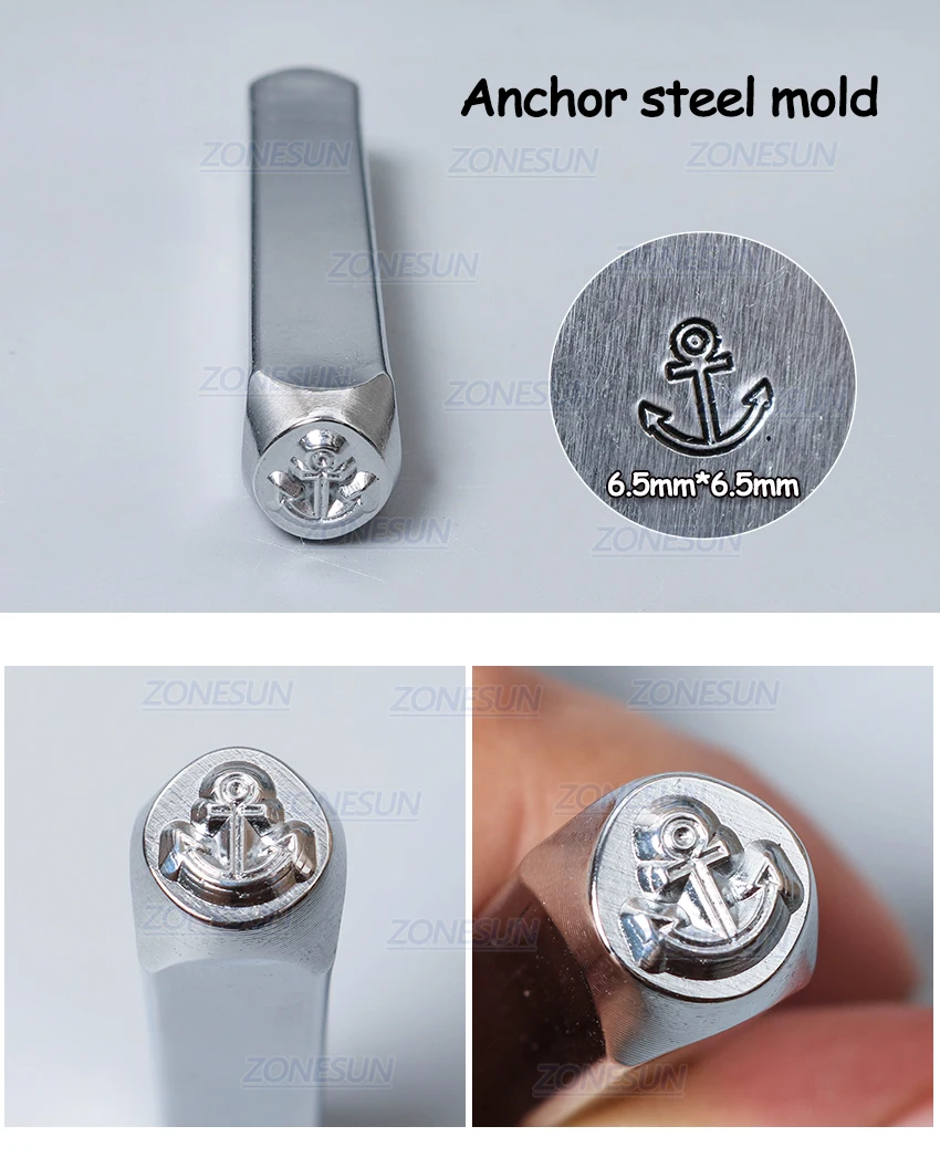 ZONESUN Custom Steel Metal Stamps Mold Marking Tool Jewelry Embossing