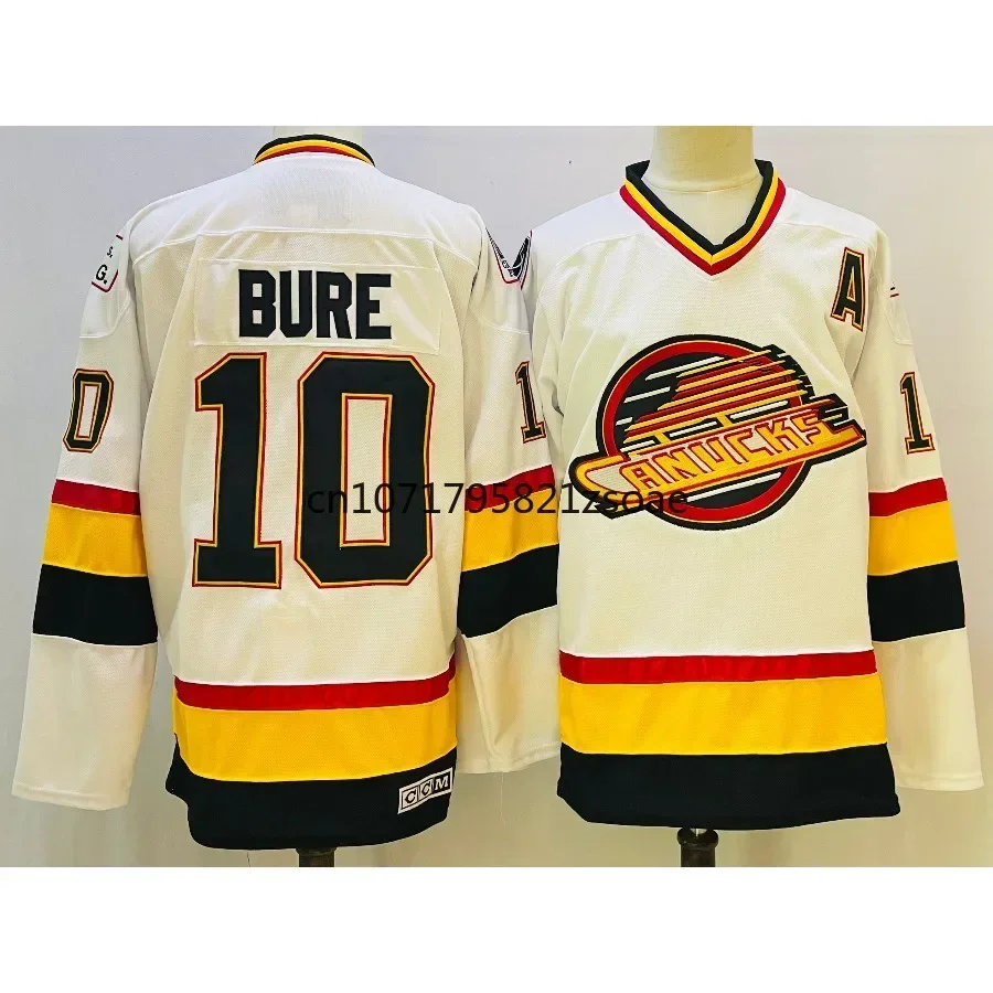 Pavel Bure 10 Trevor Linden 16 Vancouver Ice Hockey Jerseys Stitched Letters Numbers Us Size S-3XL