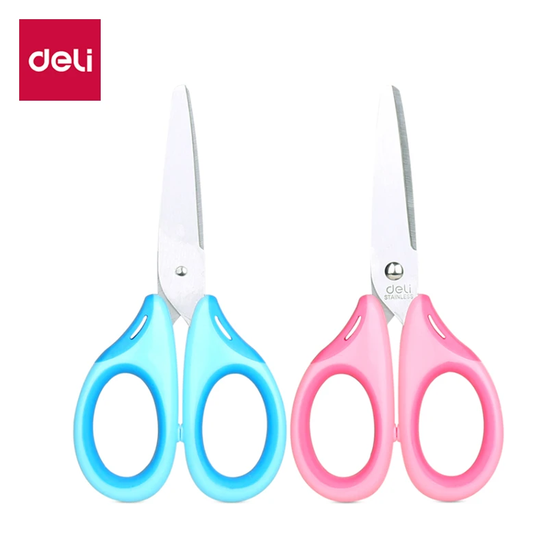 

Deli School Scissors Soft-touch Cartoon Safe Scissor 135mm Hand Craft Paper Scissors For Kids & Student Stationery 6068
