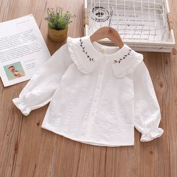 Girls Ruffle Lapel Shirt 1