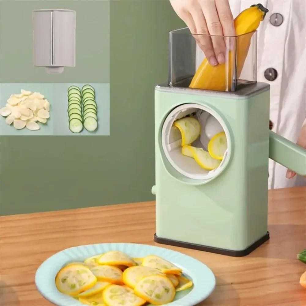 1pcs Multifunctional Slicer Potato Roller Cucumber Cutting Machine Vegetable Cutting Machine Household Manual Grater Slicer