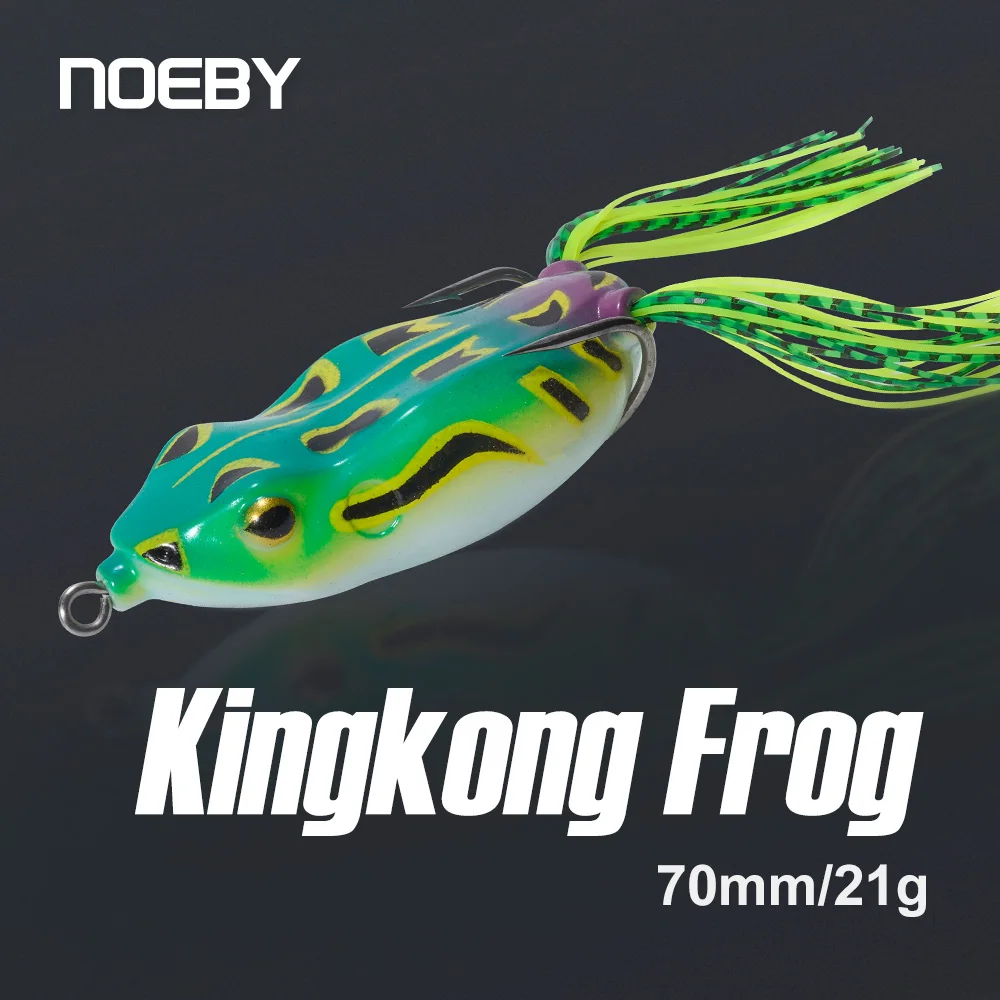 

NOEBY Kingkong Frog Silicone Bait 70mm 21g Topwater Fishing Lure Soft Toad Frogs Bass Hollow Body Artificial Soft Baits