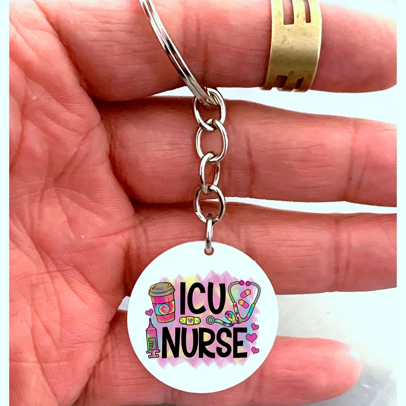 Portachiavi A Tema Icu Nurse Powers Con Catena In Acciaio Inossidabile Muslimah Key Chian