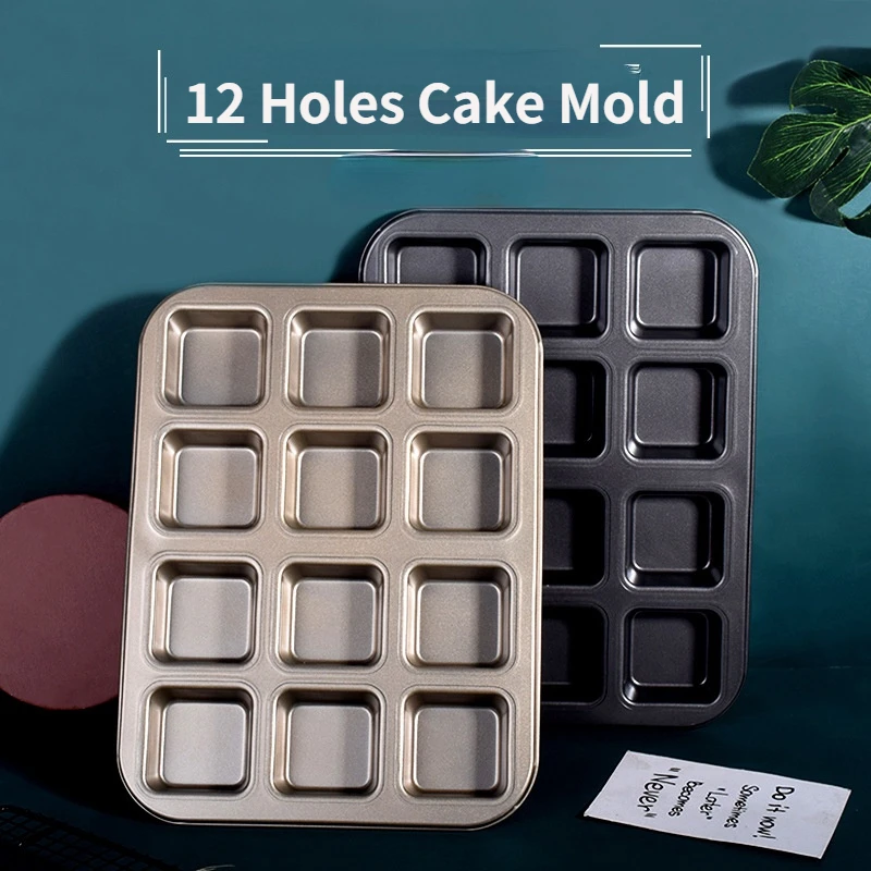 Divided Brownie Pan Nonstick Carbon Steel Baking Mold Pans With 6/12 Grids  Chocolate Dessert Cake Mold Kitchen Baking Pan - AliExpress