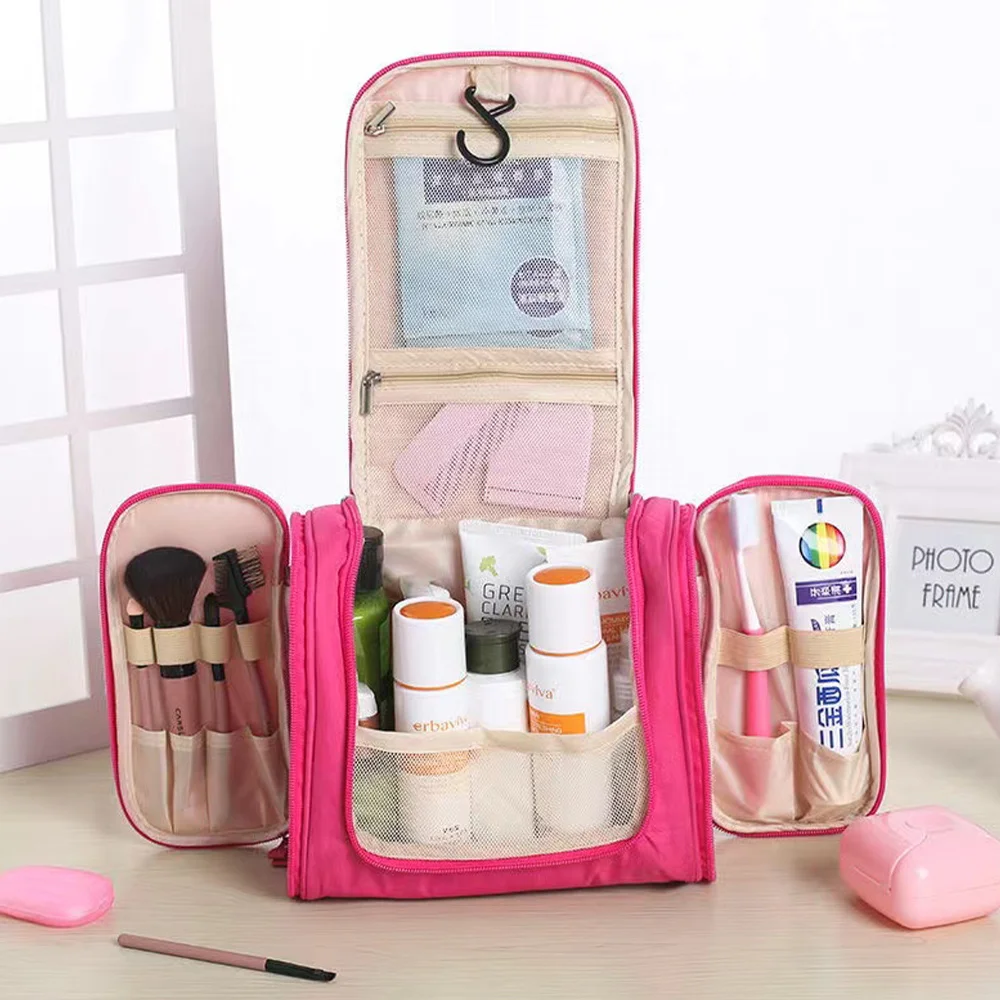 Women Makeup Bags Portable Make Up Pouch Hanging Bathroom Hook Package Travel Outdoors Fashion Cosmetic Bag Toiletries Organizer