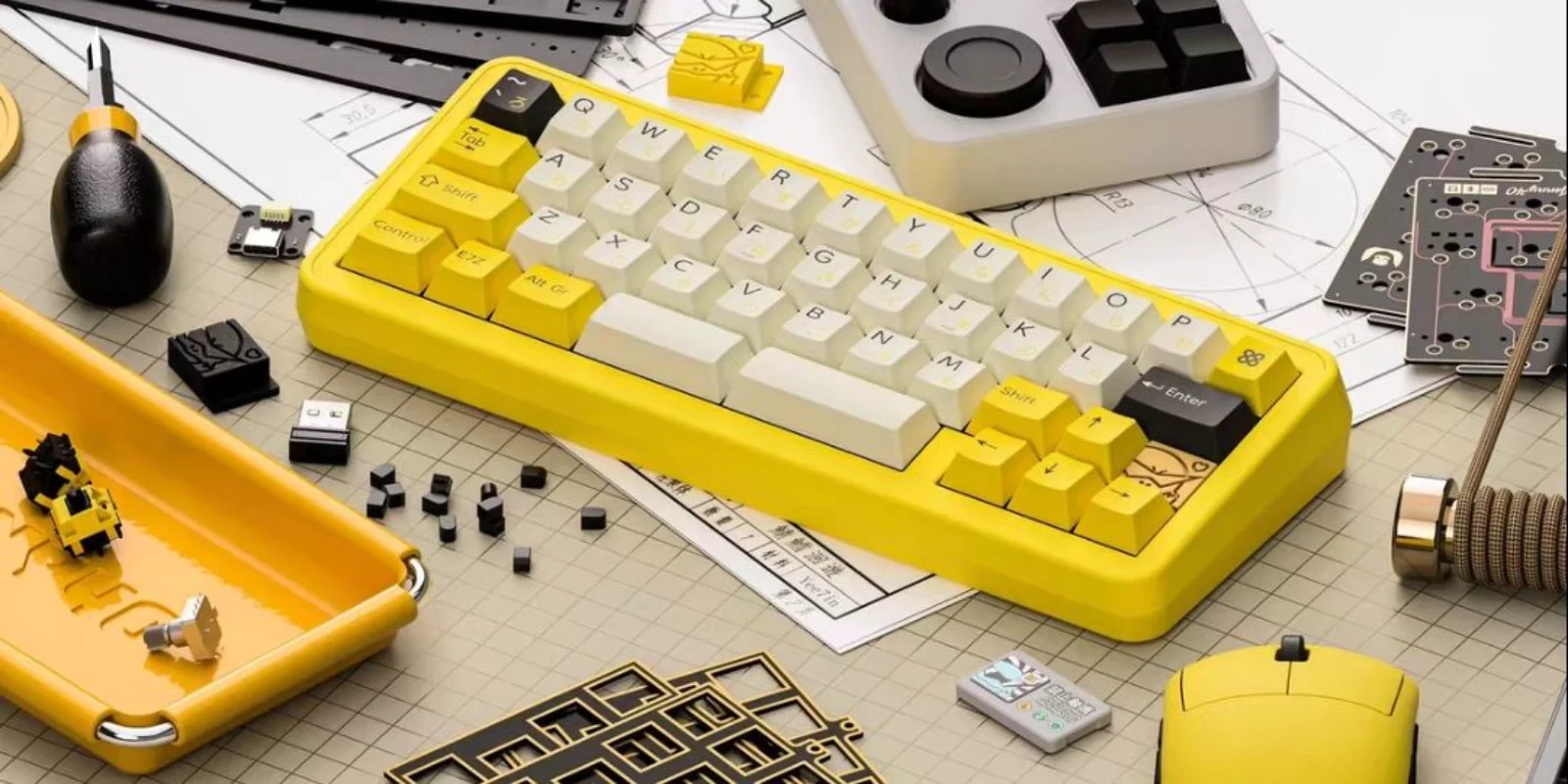 Jenny40 ミニキーボードキットトライモード 3D 印刷ホット
