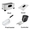 Powerful Electric Deep Fryer Anti-Scald Stainless Steel Adjustable Temperature Commercial Home Small Electric Fried Oven 5
