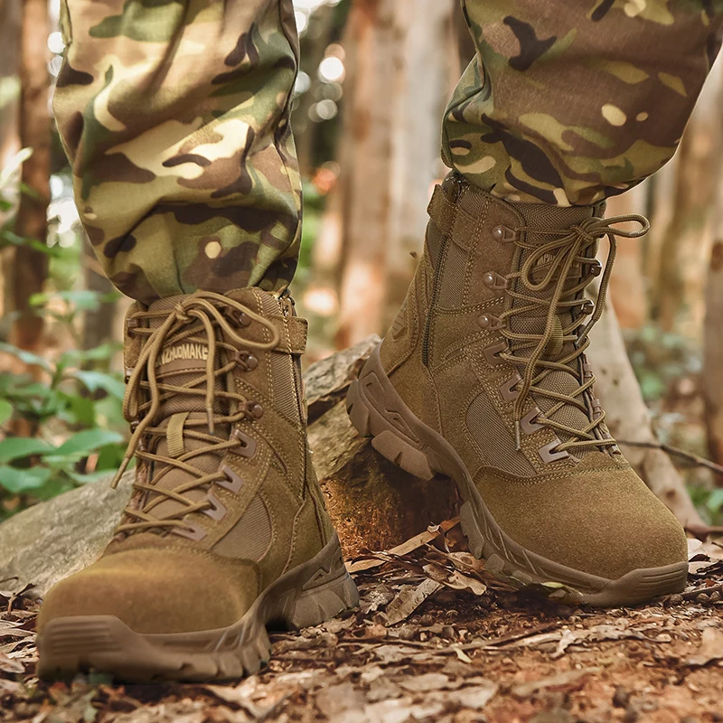 男性用ミリタリーレザーコンバットブーツ,軍隊の戦術的なブーツ,軍の靴