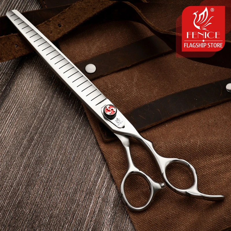 Dog Grooming Cutting Thinning Scissors 7.0/7.5 inch Professional Thinning Rate 75% Shears For Pet Groomer Fenice