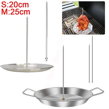 Vertical Skewer Grilling BBQ Rack Home Kitchen Food Grill Holder Tray Stainless Steel Barbecue Spike Fish Chicken BBQ Rack