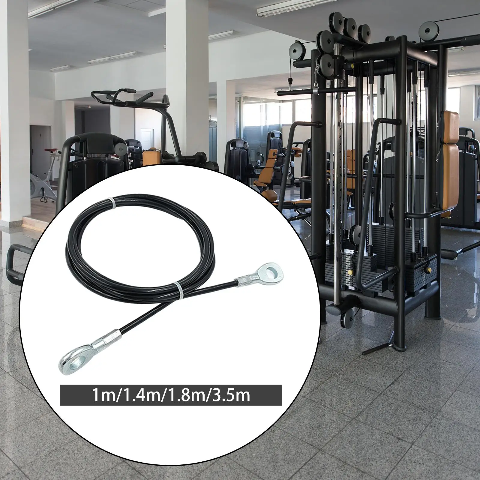 Home Gym Cable 5mm Steel Wire Rope Lifting Equipment Fitness Extension Cable 3