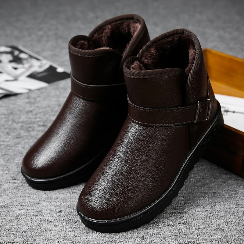 

Мужские зимние ботинки на плоской подошве, походные ботильоны с круглым носком, Повседневная Уличная обувь на толстой подошве, бархатная сохраняющая тепло универсальная модель