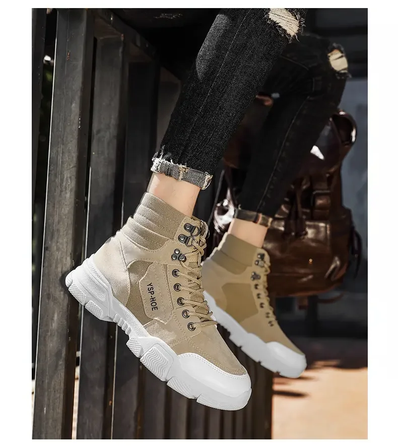

Non-Leather Shoes Men Comfortable Sneakers Men Waterproof Non-Slip Outdoor Casual Shoes Tooling Motorcycle Boots 39-44