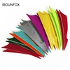 IBOUNFOX 4 Inch Carbon Arrow Turkey Feather Fletching Archery Arrow Fletches Right Wing Sting Shape Feather Vanes 50Pcs/lot 3