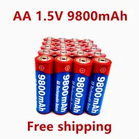 2021 New2~20pcs/Lot Brand AA Rechargeable Battery 9800mah 1.5V New Alkaline Rechargeable Batery for Led Light Toy Mp3 1