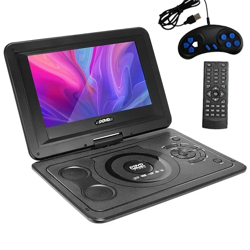 

13.9 inch Portable Mobile DVD Player 12V Rechargeble Super Seismic HD EVD DVD Player with Large Capacity Durable Battery