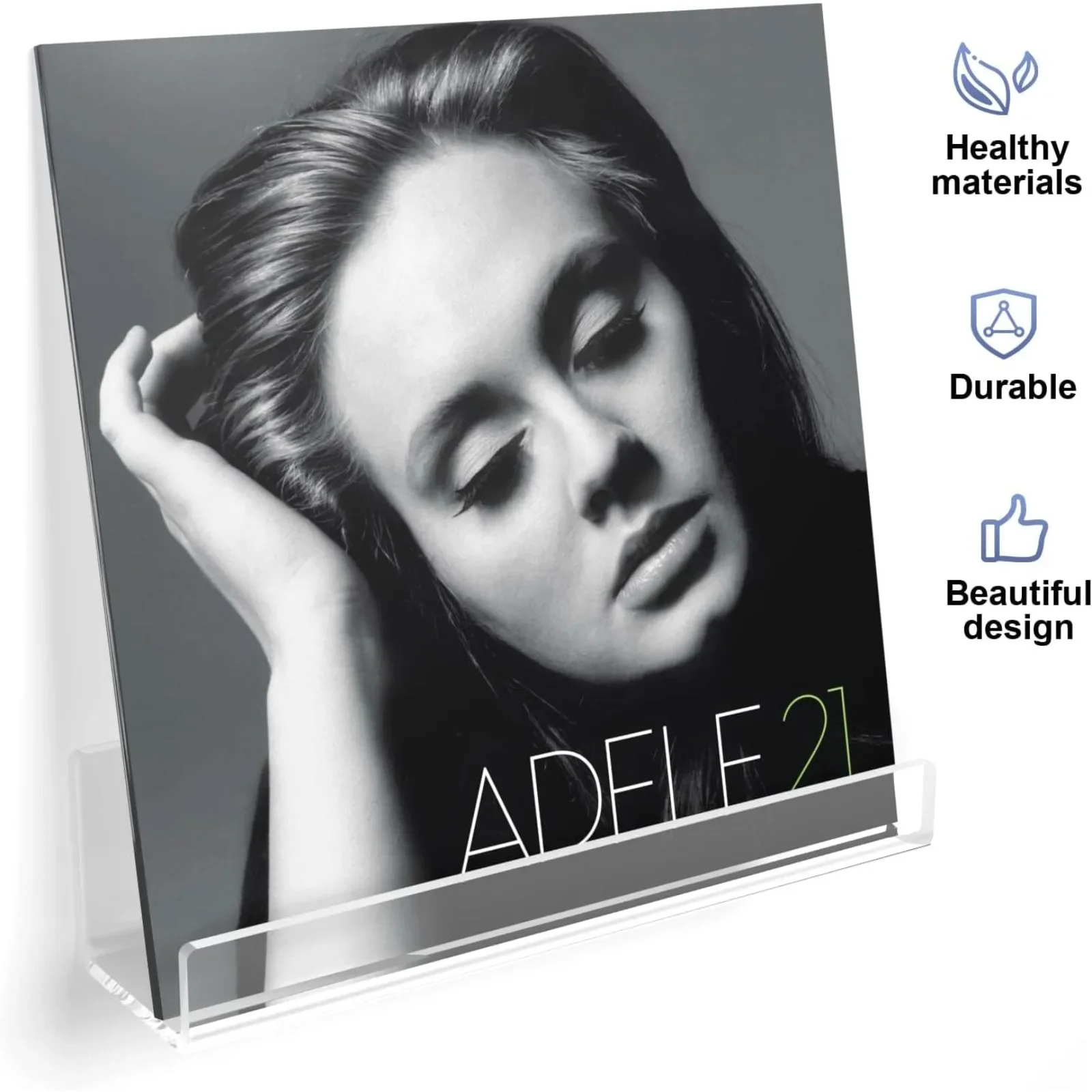 3/6 Pack 12 Inch Clear Acrylic Album Record Holder Display, Floating Shelves for Wall, Magazine Shelf, Kids Bookshelf