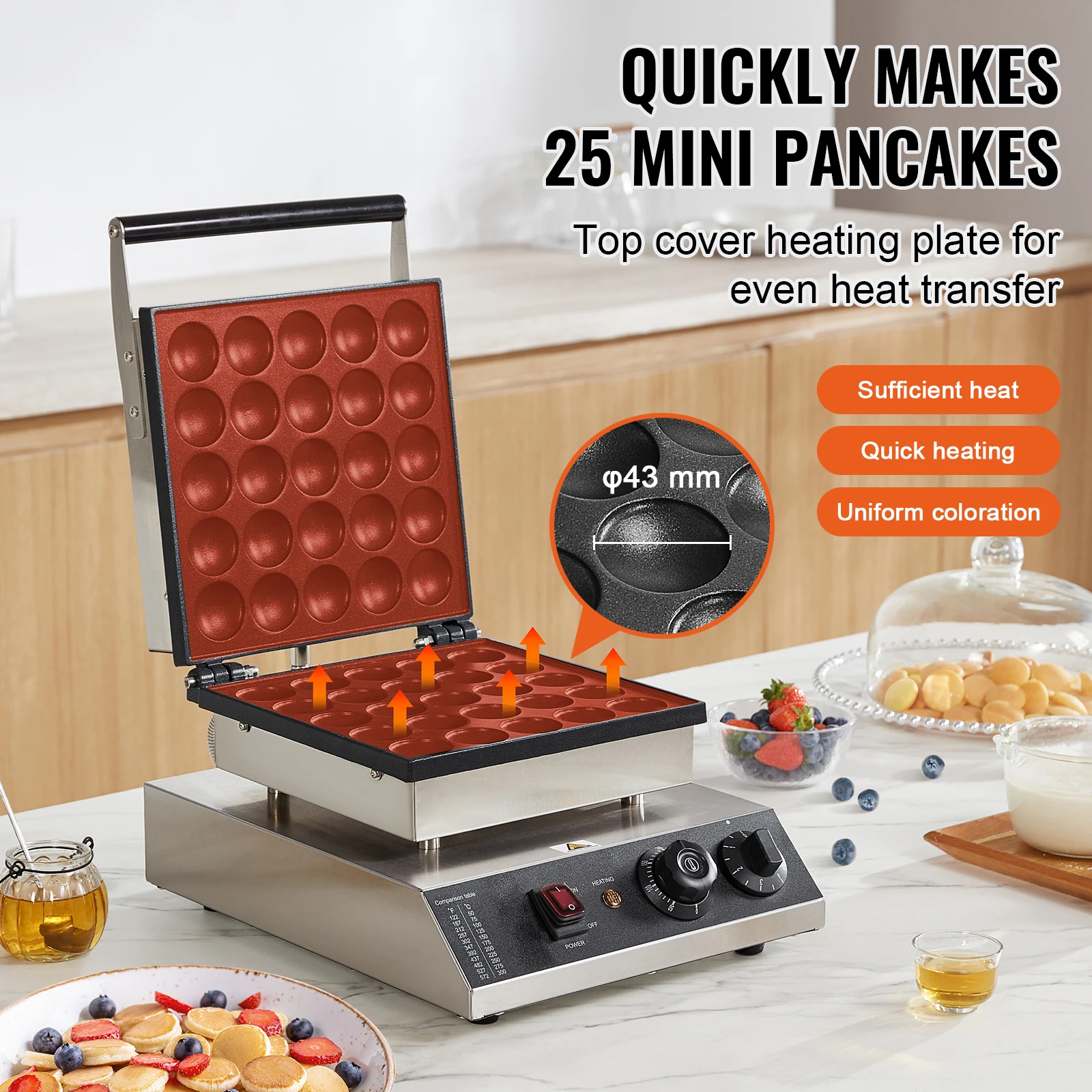 SucceBuy Electric Waffle Maker 25PCS Mini Dutch Pancake Maker Dorayaki Machine Waffreras Kitchen Home Appliance Snack Gaufriers 2