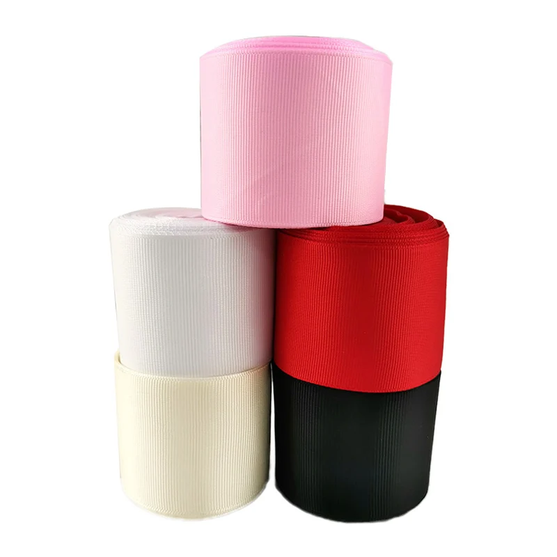(10 meters/Roll) 50mm Width Grosgrain Ribbon Wholesale Gift Wrap Christmas Decoration Ribbons Handmade DIY