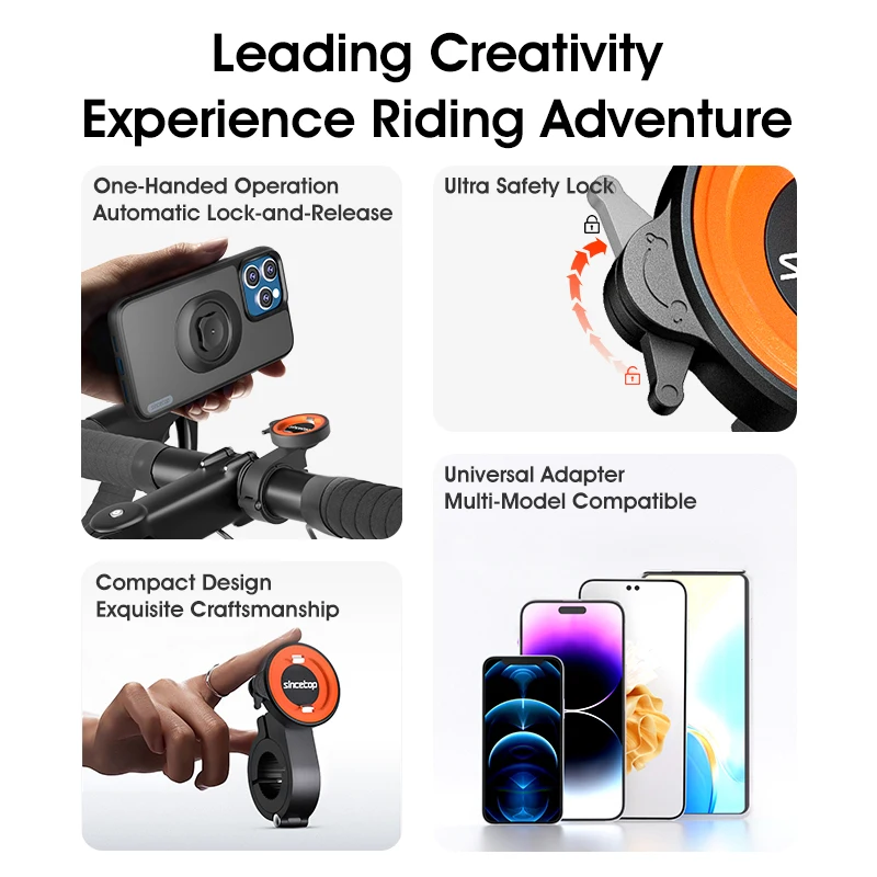 Phone Holder Bike Motorcycle for iPhone 16 15 14 13 12 11 ProMax