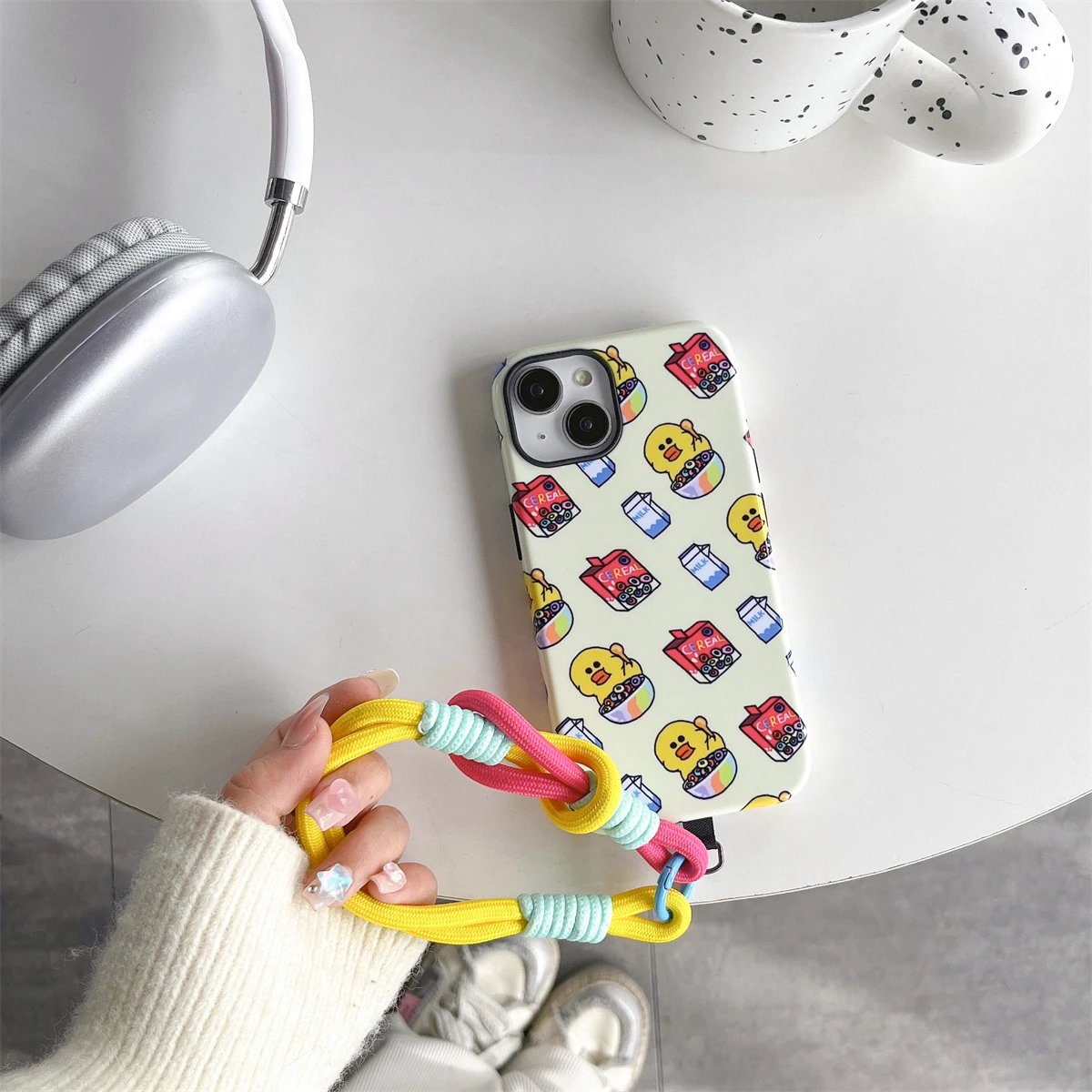 Duckling Pattern Magnetic Two-in-One Film Protective Case for iPhone