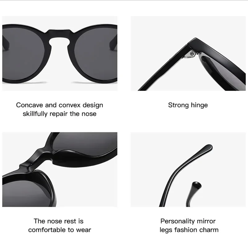 Classic Round Polarized Sunglasses Women Men Tea Lens Outdoor Driving Shades Vintage Sun Glasses Unisex UV400 Gafas De Sol