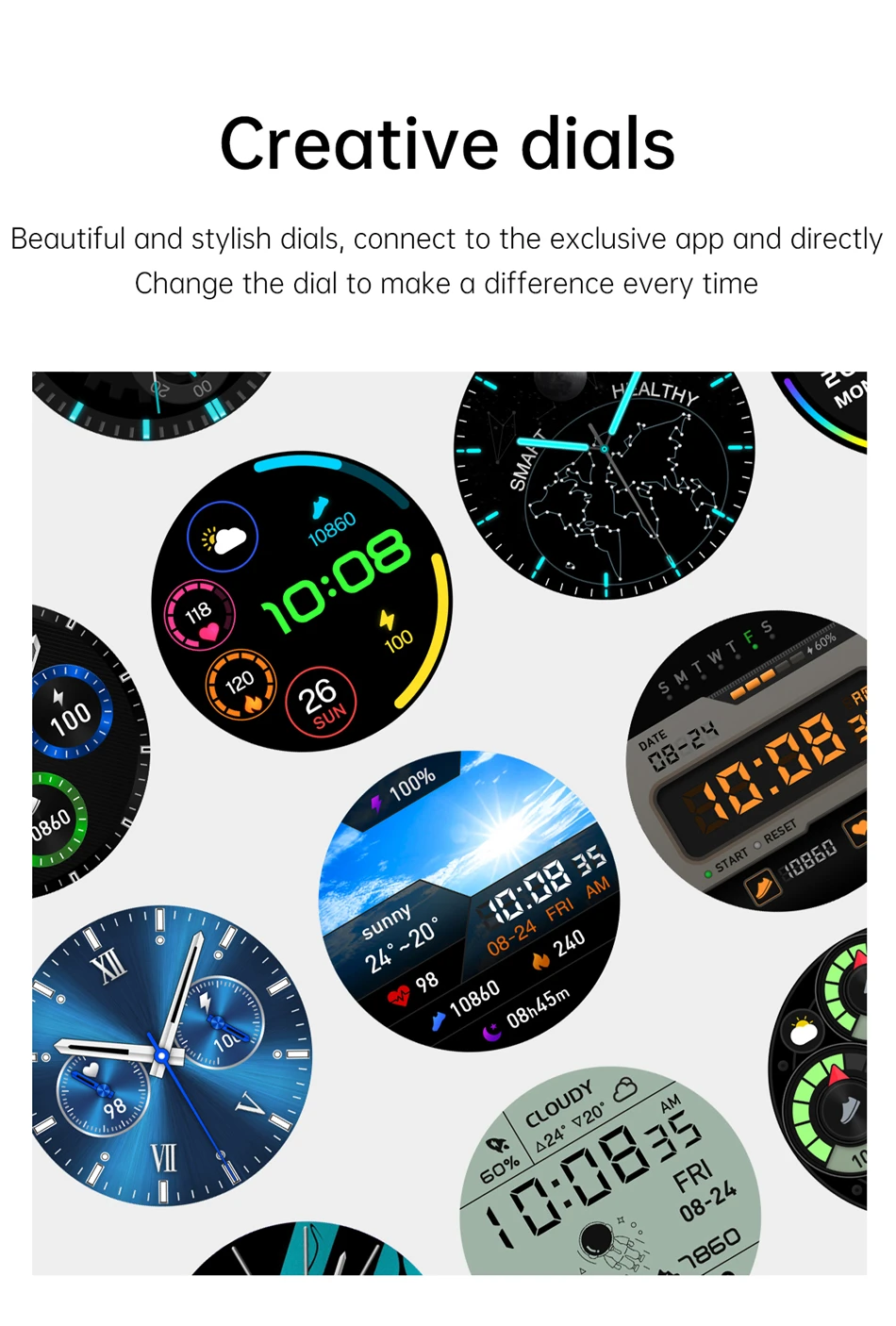 2022 New 454*454 AMOLED screen smart watch Always display the time bluetooth call local music Weather smartwatch for men Android