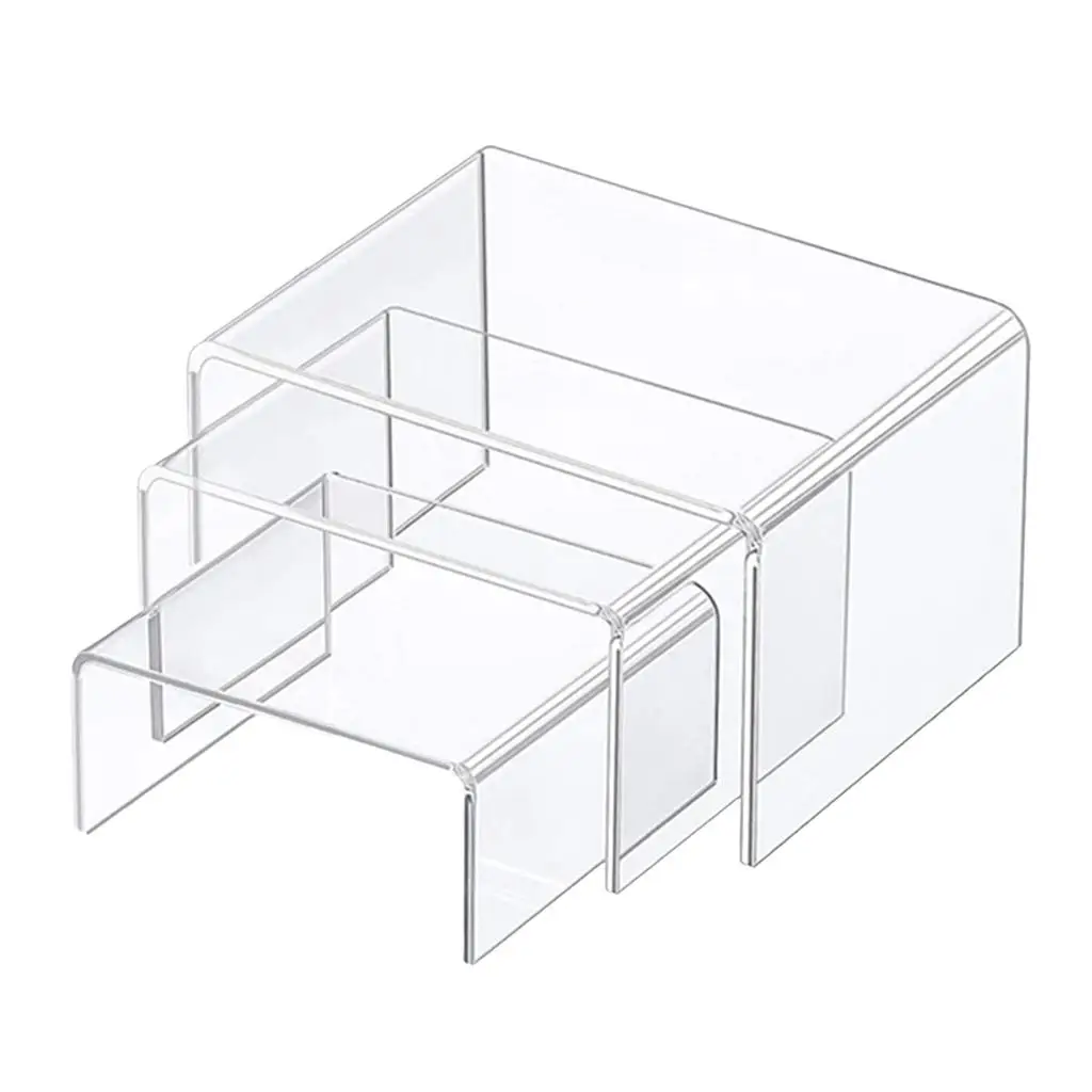 1 Set of 3'', 4'', 5" Clear Acrylic Display for Collectibles Figures