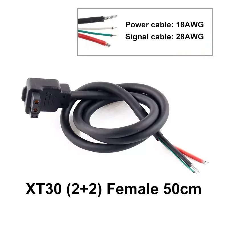 Connecteur XT30 mâle avec câble rouge et noir, pour batterie de drone