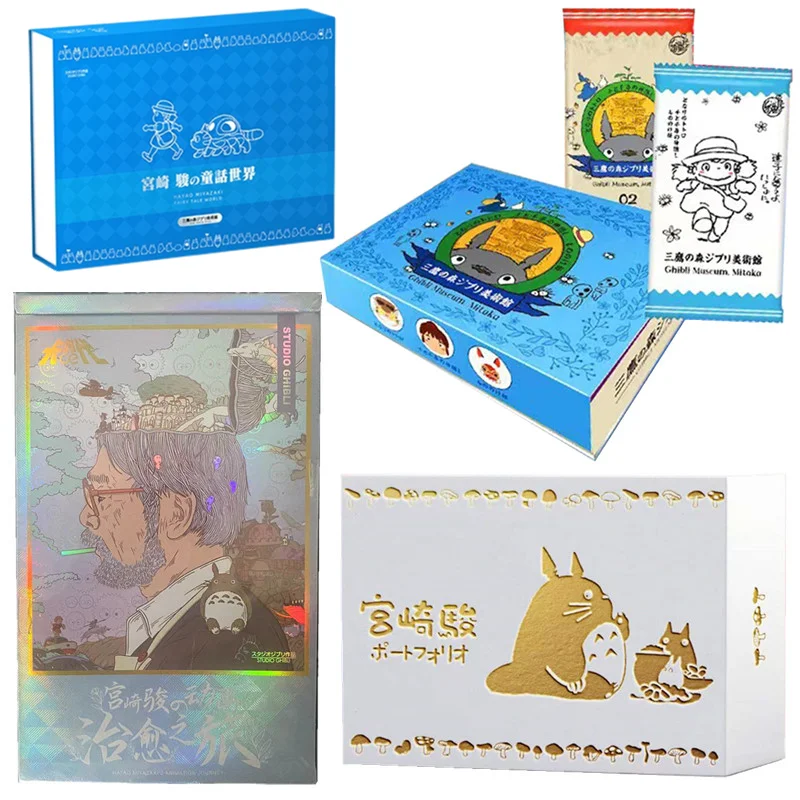 

New Hayao Miyazaki Cards Doraemon Spongebob Demon Slayer Playing Game Rare Card Kimetsu No Yaiba Figures for Children Gifts Toys