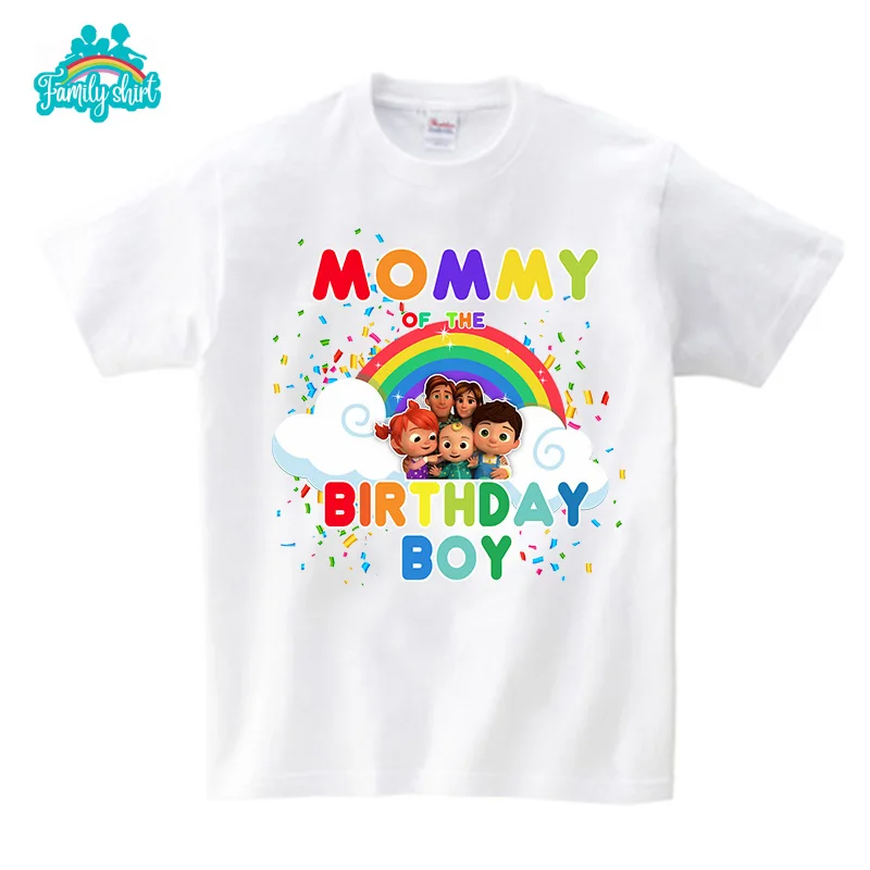 Family Outfits Tees Clothing T-shirt for Summer Kids Baby Clothes Short Sleeve White T Shirt Baby Boys Girls Family Outfit Tops 2
