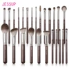 Jessup Makeup Brushes Set 15/25pcs Premium Synthetic Brown Make up Brushes Foundation Eyeshadow Concealer Blush Eyeliner, T511